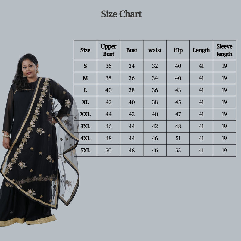 Luxurious Georgette Sharara Set - Embellished Kurti with Sequined Dupatta