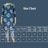 Navy Blue Cotton 2-Piece Kurta Set with Printed Floral Design