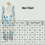 Cream Khadi Rayon Floral Mandarin Collar Kurti with Elastic Waist Pant Co-ord Set (2 pcs)