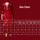 Maroon Organza 3-Piece Salwar Set with Khatli Work Kurti, Roman Silk Bottom and Border Work Dupatta