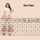 Khadi Reyon 2 pcs Co-ord set. Top and pant with Elastic. Side Pocket available in pant, Mandarin collar kurti, Floral printed and embroidere