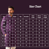 Men Purple Lakhnavi Kurta with All-Over Motif and Stand Collar for Festive Wear