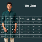 Green Lakhnavi-Style Men’s Kurta with All-Over Sequins, Solid Kurta Design for Festive Wear