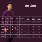 Men’s Purple Lakhnavi Kurta with Sequin Work and Band Collar for Festive Wear
