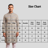 Men’s Cream Cotton Kurta with Multicolor Floral Thread Embroidery (Pareek) – Traditional Ethnic Wear