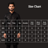 Men’s Black Chikankari Cotton Kurta with Sequin Embroidery by Pareek