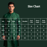 Men's Bottle Green Self-Textured Royal Look Kurta by Pareek, D.No B1280