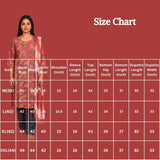 Magenta Floral Cotton Kurti Pant Set with Matching Dupatta - Round Neck Button Placket 3-Piece Suit