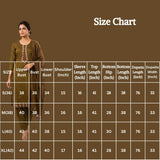 Roman Silk 3-Piece Kurta Set with Embroidered Neckline, Elastic Pant & Sequence Dupatta