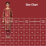 Maroon Rayon Floral Kurti with Printed Pant 2-Piece Set | Round Neck Front Button Design