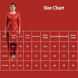 Maroon Rayon 2-Piece Geometric Foil Print Kurti with Elastic Pant Set for Women