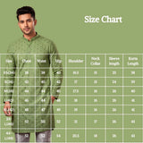 Men’s Sage Green Lakhnavi Kurta with All-Over Motifs and Sequins Look