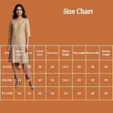 Orange Rayon 2-Piece Kurti Set with Elastic Pant, Geometric Capsule Print