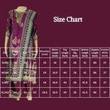 Purple Designer Crepe 3-Piece Salwar Set with Stone & Mirror Embroidery and Gold Coin Hangings