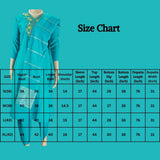 Teal Blue Roman Silk 3-Piece Kurta Set with Embroidered V-Neck and Dupatta