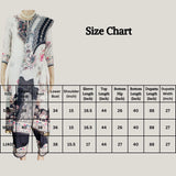Light Cream Designer Crepe 3-Piece Salwar Suit with Mirror & Stone Work - Kurti, Pant & Cotton Dupatta