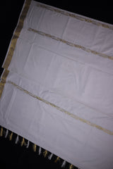 Kerala Cotton Saree with Elegant Peacock Motifs
