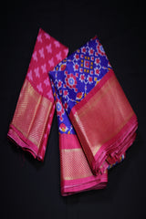 Elegant Ikkat Semi-Silk Saree with Kanchi Zari Borders