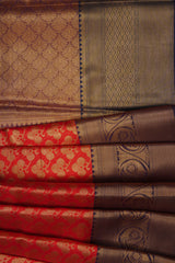 Kora Weaves Kancheepuram Style Saree With Brocade Blouse