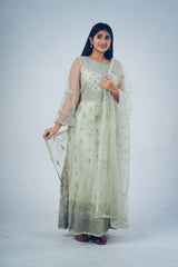 Stunning Embroidered long Gown with Stone Work