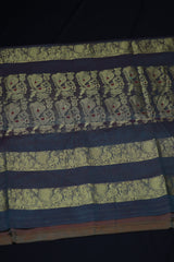 Elegant 9-Yard Cotton Blend Saree & Modern Line Pallu from JCSFashions