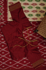 Soft and Flowy Pure Pochampally Ikkat Silk Saree in Cream