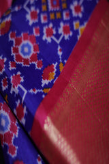Elegant Ikkat Semi-Silk Saree with Kanchi Zari Borders