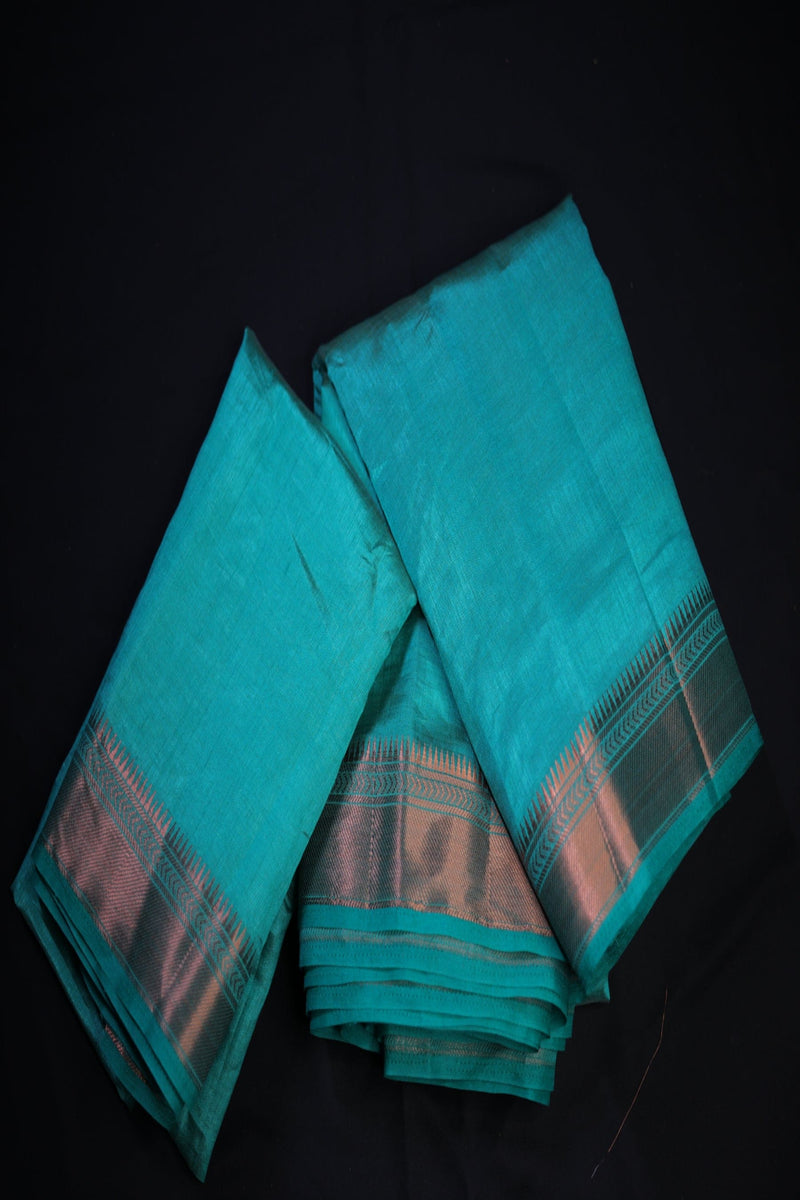 Elegant Tussar Silk Saree with Zari Borders