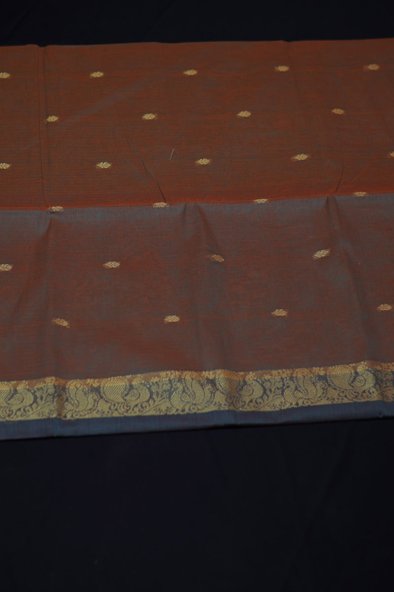 Graceful 6.75 Yard Cotton Saree - Elegance & Traditional Craftsmanship