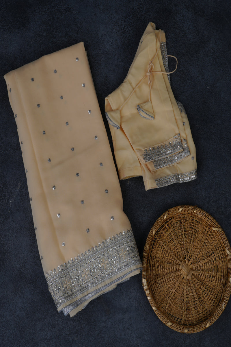 Luxurious Party-Ready Georgette Saree with Elegant Sequins Work