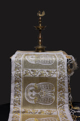 Kerala Cotton Saree with Elegant Peacock Motifs