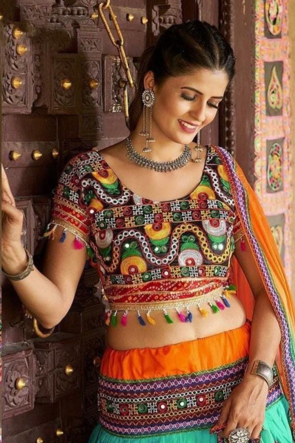 Graceful Green Designer Party Wear for Navratri