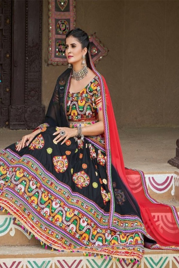 Designer Party Wear Chaniya Choli – in Stunning Black