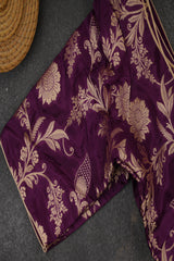 Luxurious Banaras Moonga Plain Crepe Saree with Elegant Kanchi Borders