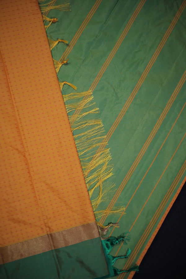 Elegant Semi-Silk Saree with Intricate Zari Work & Blouse Material