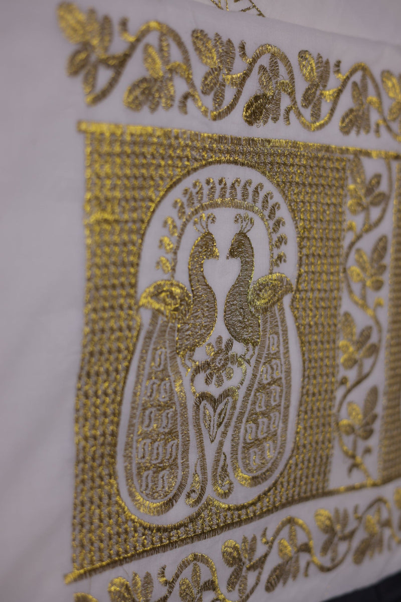 Kerala Cotton Saree with Elegant Peacock Motifs