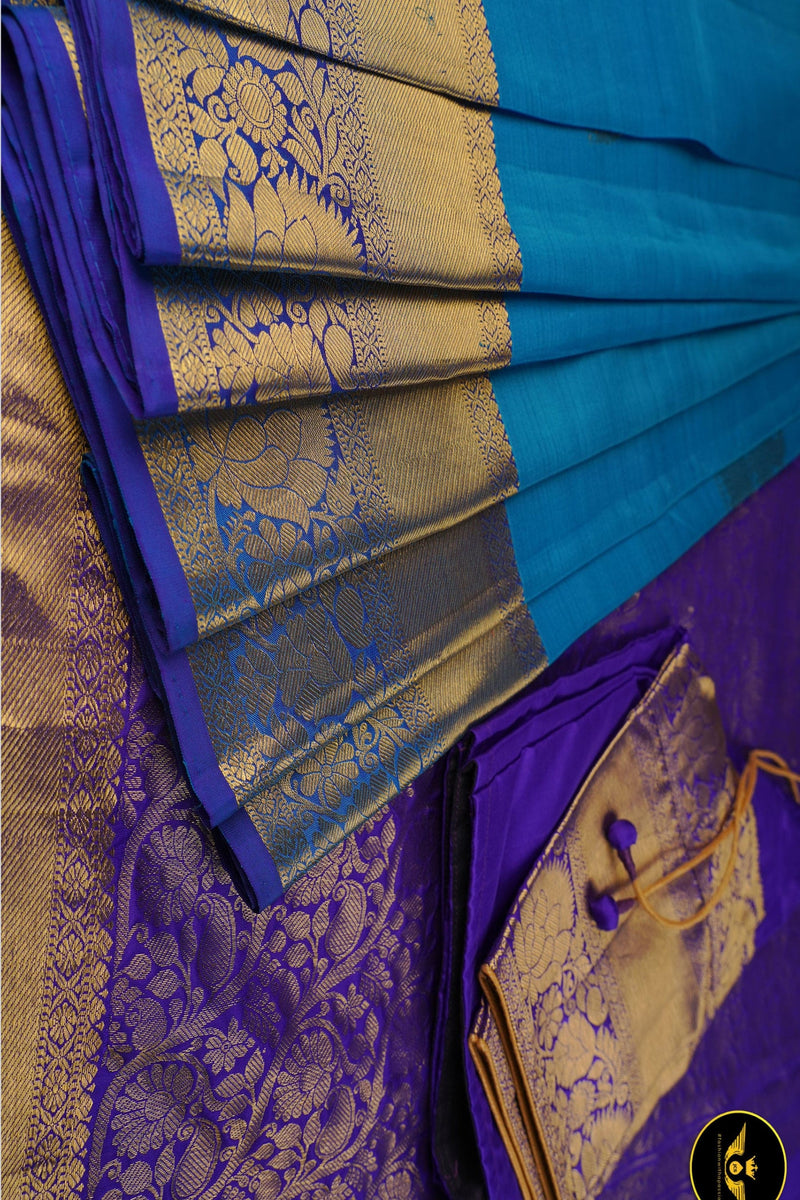 Pure Kanchipuram Silk Saree With Fancy Jhumki Motifs