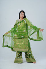 Handcrafted Embroidered Salwar Kameez with Designer Dupatta