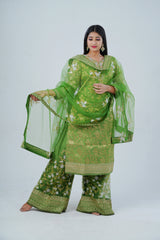 Handcrafted Embroidered Salwar Kameez with Designer Dupatta
