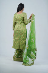 Handcrafted Embroidered Salwar Kameez with Designer Dupatta