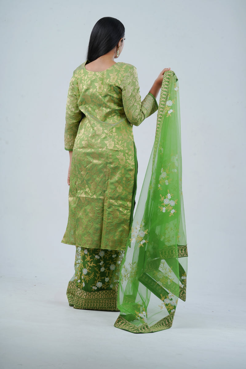 Handcrafted Embroidered Salwar Kameez with Designer Dupatta