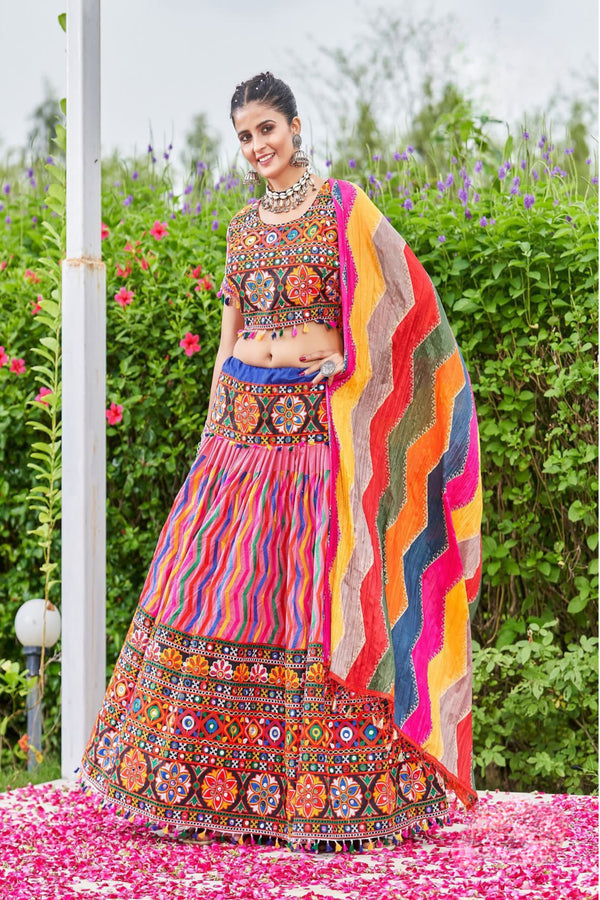 Stunning Designer Party Wear Lehenga - Mirror Work, Fully Stitched