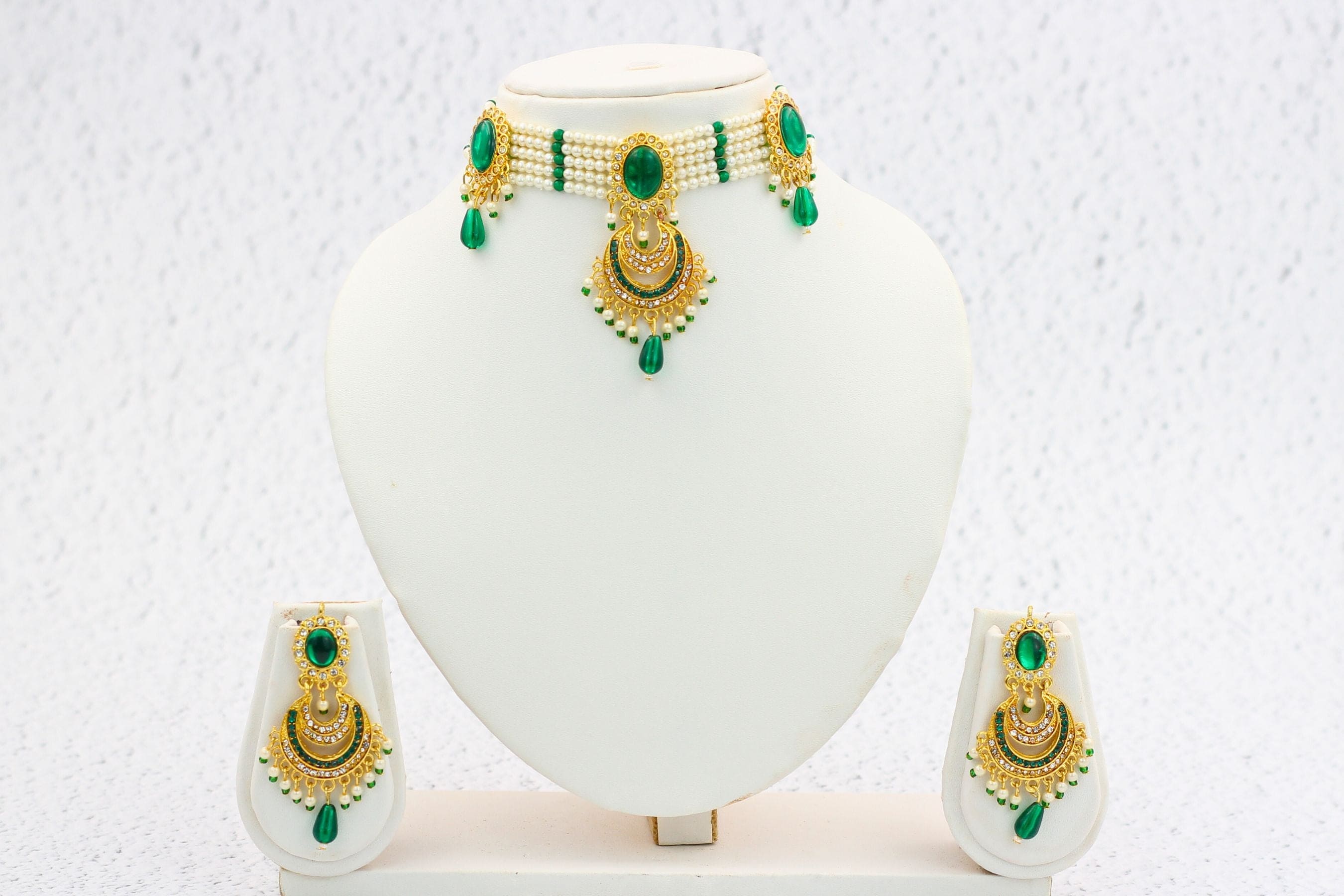 Allure Elegant Gold-Plated Jewelry Set with Radiant Cubic Zirconia Jewelry JCS Fashions Green 7.5 inch