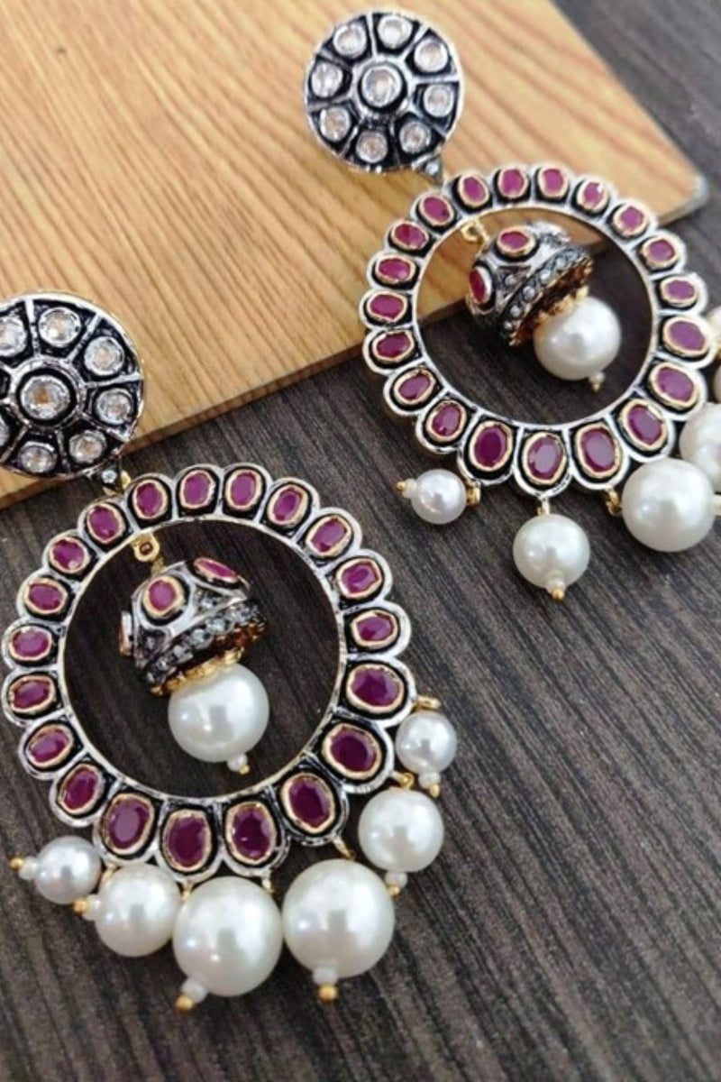 Royal Radiance: JCS Fashions Kundan Earring - Timeless Elegance