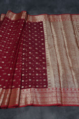Luxurious Banarasi Organza Sarees: Best Quality Weaving and Rich Pallu