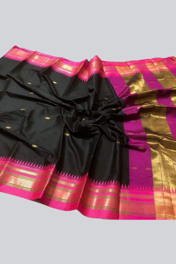 Kanchi Soft Silk Saree with Pure Silk Border and Chit Pallu | JCSFashions