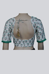 JCS Exclusive Cotton Designer Blouse with Pad, Back Open and Tassels