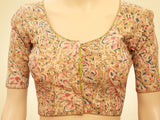 Green Kalamkari Cotton Padded Blouse - Readymade