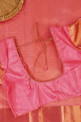 Handcrafted Elegance: Pure Handloom Silk Saree with Unique Border - View 9 - JCS Fashions