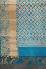 Lavish Handloom Silk Saree with Traditional Box Butties & Grand Pallu - View 5 - JCS Fashions